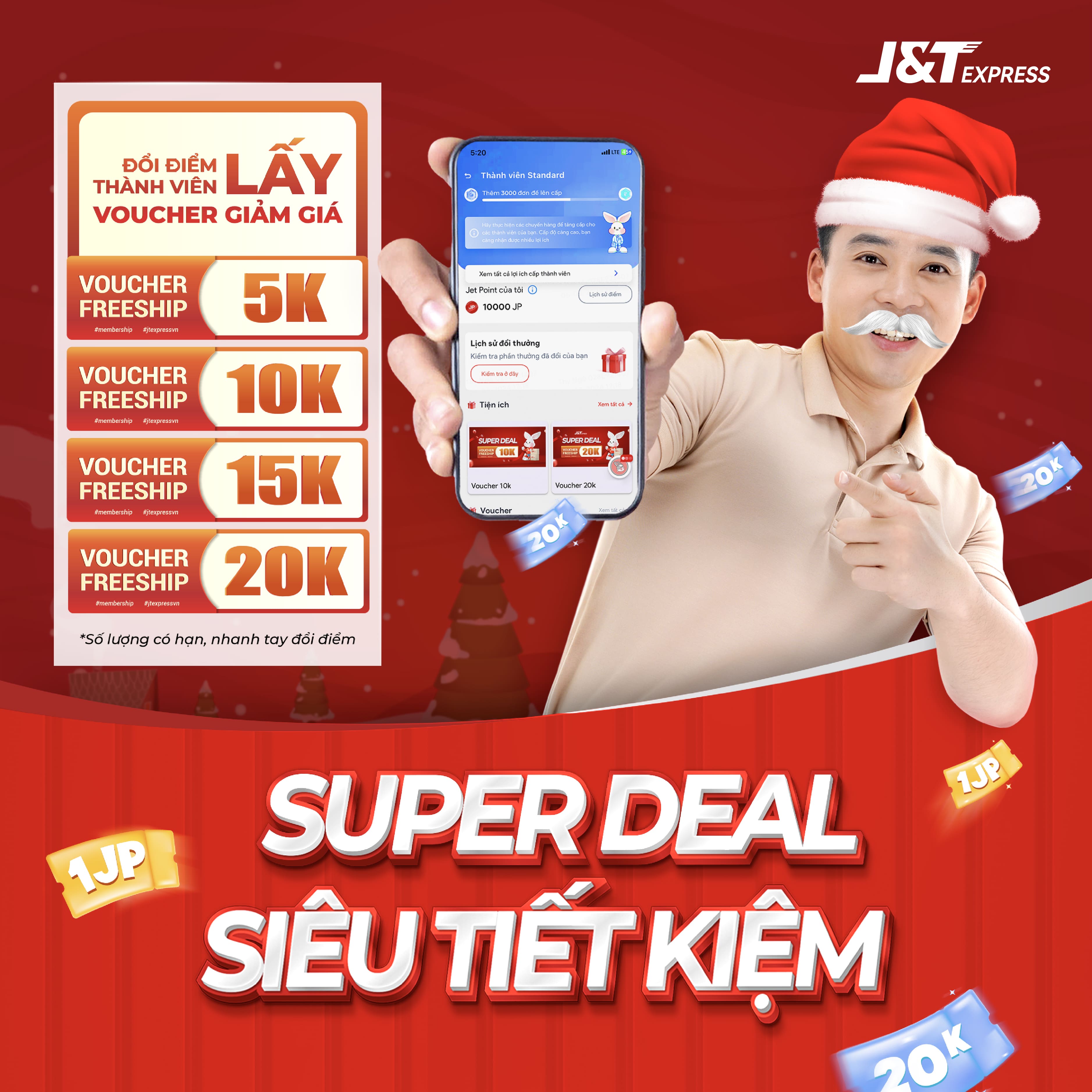 [Super Deal] Đổi điểm thành viên nhận voucher freeship